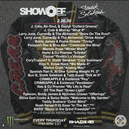 DJ Statik Selektah - Showoff Radio (SXM Shade45) - 2026.02.26