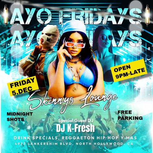 Hip Hop, Reggaeton, Dancehall, EDM & Top 40 Mix! Live from AYO Friday's Skinny's Lounge PT 1