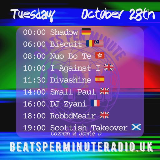 Biscuit- Tuesday Techno Crunch- Live on Beats Per Minute Radio 28.10.2025