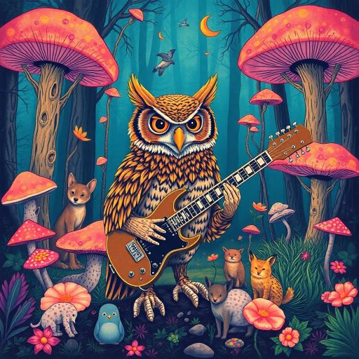 Trip Out Guitars On Mushrooms