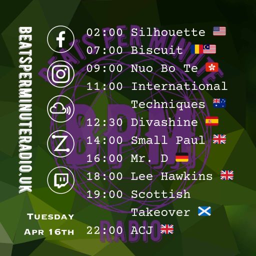 Biscuit-Tuesday Techno Crunch-Live on Beats Per Minute Radio 16.4.2024