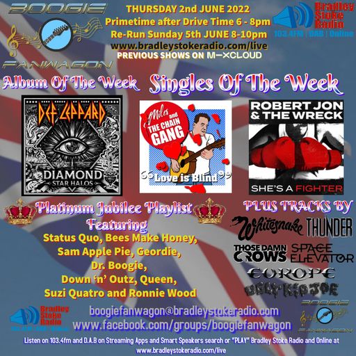 Boogie Fanwagon 2nd June 2022. Bank Holiday Queen's Platinum Jubilee Show