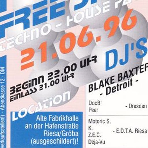 Blake Baxter at "Free Spirit" @ Alte Fabrikhalle (Riesa-Germany) - 21 June 1996