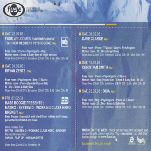 Oxia & Psychogene at Fuse (Brussels - Belgium) - 22 February 2003