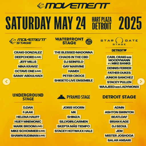 Joris Voorn at "Pyramid Stage" @ Movement Festival (Detroit-USA) - 24 May 2025