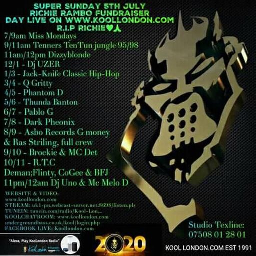 05-07-20 PABLO G-KOOL LONDON # RICHIE RAMBO MEMORIAL SUPER SUNDAY # DNB DRUM N BASS