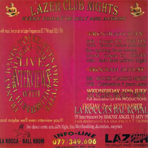 Eric Powa B & Delirium at "House Classics Night" @ La Rocca (Lier - Belgium) - 5 August 1994