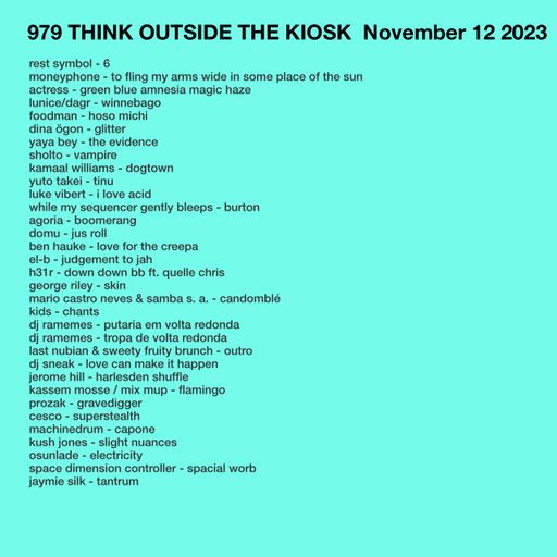 979 NEW DINA ÖGON | DJ RAMEMES | EL-B | BEN HAUKE | DJ SNEAK | SPACE DIMENSION CONTROLLER | YAYA BEY