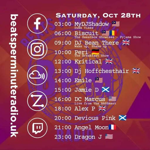 Biscuit-Saturday Pajama Show Live on Beats Per Minute Radio 28.10.2023