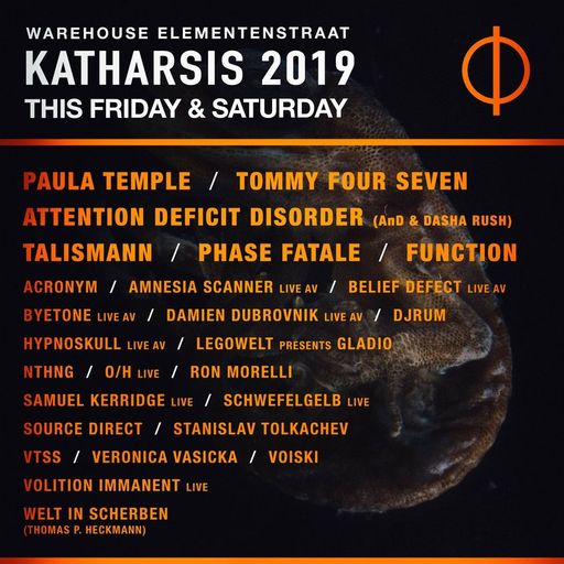 Paula Temple at "Katharsis" @ Warehouse Elementenstraat (Amsterdam-NL) - 3 August 2019