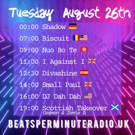 Biscuit- Tuesday Drum and Bass Crunch- Live on Beats Per Minute Radio 26.8.2025