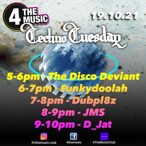 Dubpl8z - 4 The Music Exclusive - Techno Tuesday Mix 19-10-2021 - Hard Acid Techno