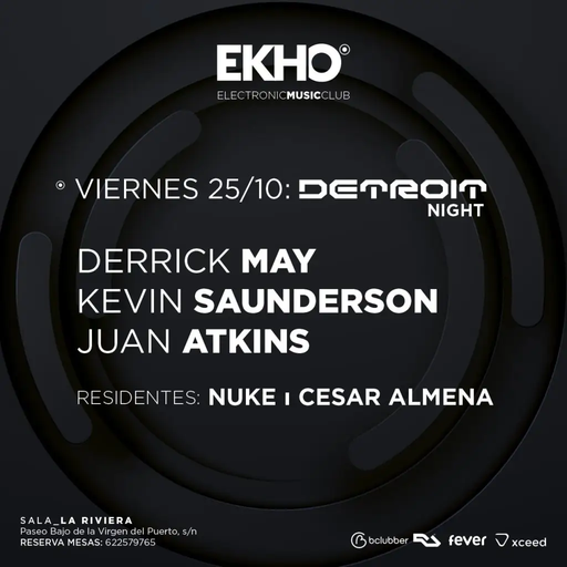 Juan Atkins at "Detroit Night" @ EKHO Club (Madrid-Spain) - 25 October 2019