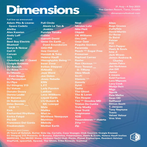 DJ Stingray at Dimensions Festival (Tisno-Croatia) - 2 September 2023