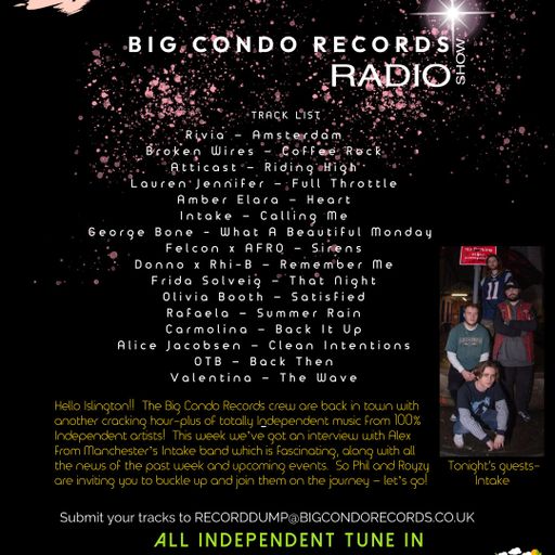 Big Condo Records Radio Show: Intake (26/03/2025)
