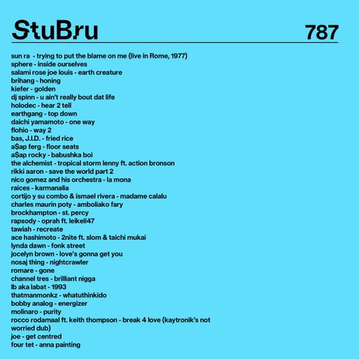 787 NEW FOUR TET | JOE | ROMARE | SALAMI ROSE JOE LOUIS | FLOHIO | DJ SPINN | TAWIAH | MOLINARO