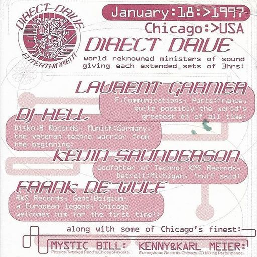 Kevin Saunderson at Direct Drive (Chicago - USA) - 18 January 1997