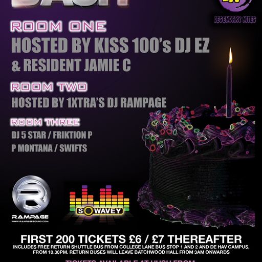 Batchwood Hall - Birthday Bash: EZ & RAMPAGE 2/2/12