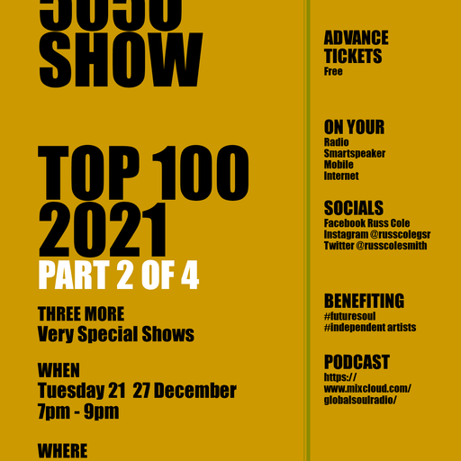 5ifty 5ifty Show #Top100 of #2021 Playcast 369 Presented By Russ Cole #Part2 of 4 Positions 72 to 45