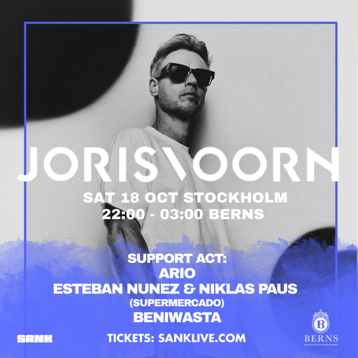 Joris Voorn at Berns (Stockholm-Sweden) - 18 October 2025