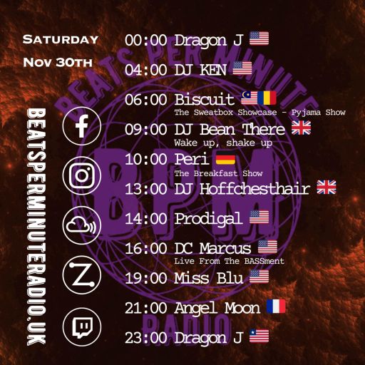 Biscuit- Saturday Pajama Show-Live on Beats Per Minute Radio 30.11.2024