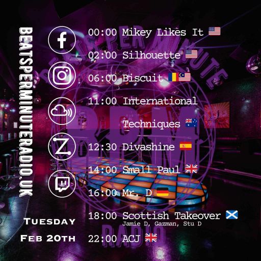 Biscuit-Tuesday Techno Crunch-Live on Beats Per Minute Radio 20.2.2024