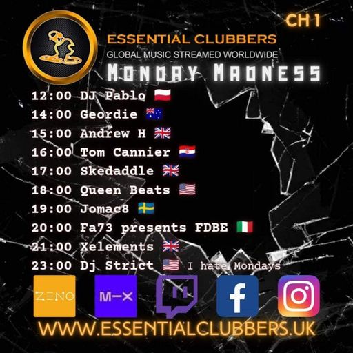 Tom Cannier @ Essential Clubbers Radio - Monday Madness - Techno - 200323