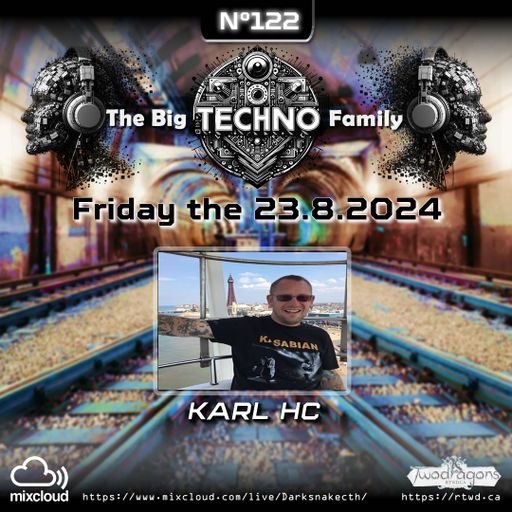 THE BIG TECHNO FAMILY 122 "Guest Mix Techno By Karl Hc" Radio TwoDragons 23.8.2024