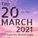 The Top 20 Countdown for 2021 - March Edition image