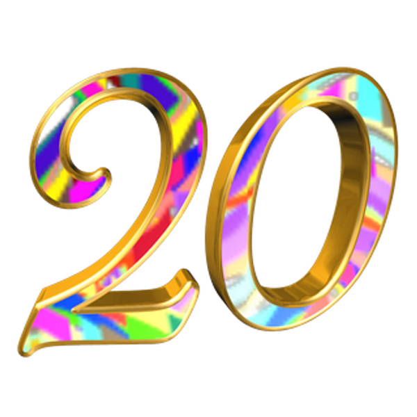 Цифра 20. Цифра двадцать. 20 Лет цифры красивые. 20 Лет на прозрачном фоне.