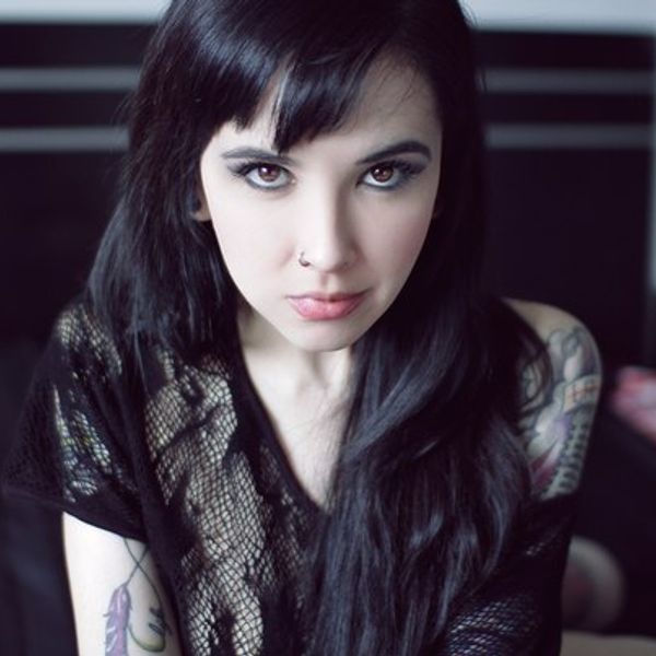 Brunette taboo piercing girl