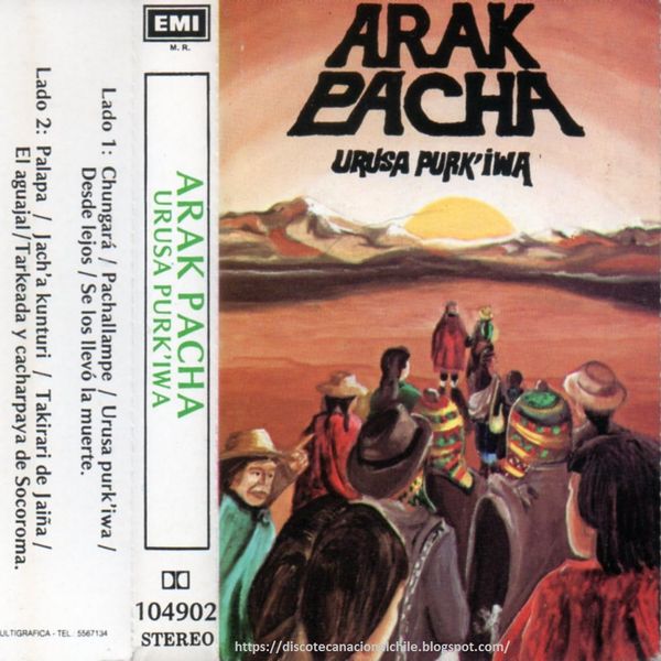 Arak Pacha Urusa Purk iwa. 104902. EMI Ode n Chilena. 1989. Chile