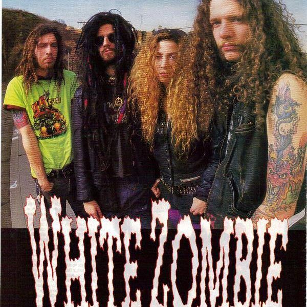 White zombie. Уайт зомби. White Zombie фото группы. Rob Zombie с гитарой.