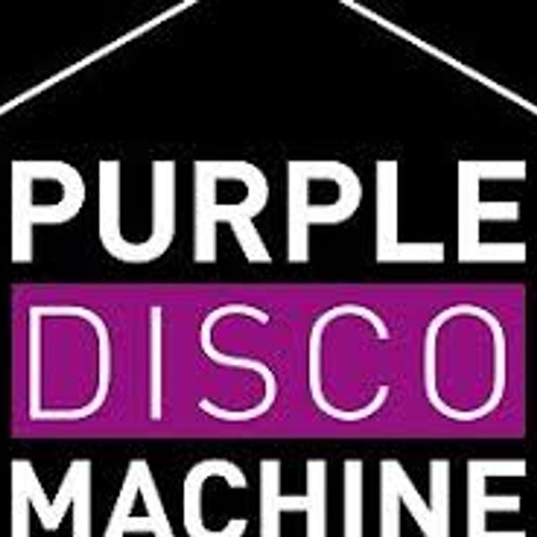 Purple disco machine in the dark