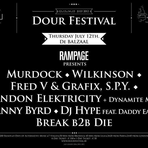 DOUR FESTIVAL 2012 - Exclusive mix by Murdock (Rampage) by Dour Festival |  Mixcloud