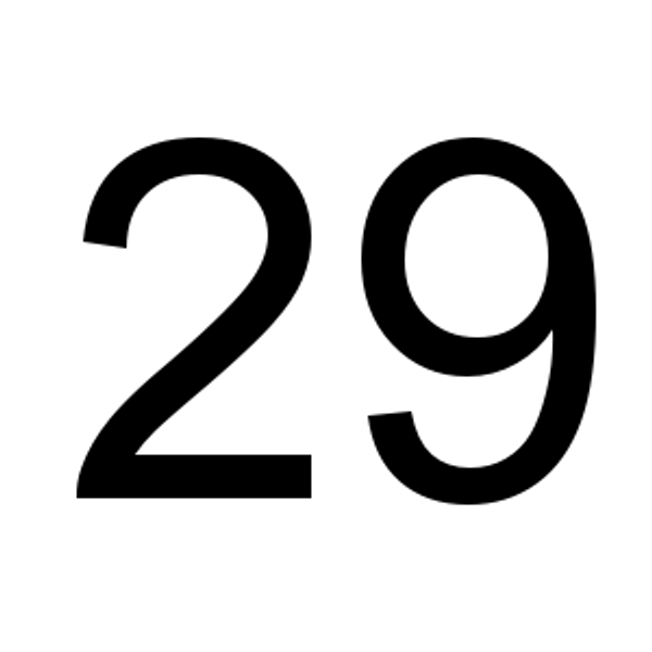 Картинка с числом 29