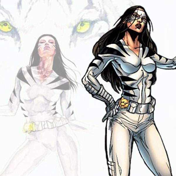 White marvel. Белая тигрица Marvel. Супергероиня белая тигрица. Анжела дель Торо. White Tiger (Angela del Toro).