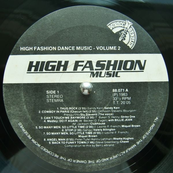 1983 High Fashion Dance Music volume 2 (Side A) (Mixed and Remixed by