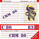 Cosmic C 86 CBM Lato A+B 1983 logo