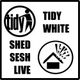 26 TIDY WHITE TRACKS Mixed in the SHED logo