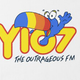 Y107 The Outrageous FM Nashville Tennessee from December 26, 1989 logo