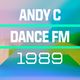Andy C / Andy Carrol, Dance FM 93.2FM, Pirate Radio, London, 1989, Techno and House Live On Air logo