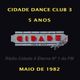 Rádio Cidade FM Rio - 'Cidade Dance Club' 3 - 5 Anos - 1/5/1982 logo