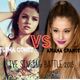 Selena Gomez vs Ariana Grande logo