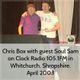 Chris Box with guest Soul Sam in April 2003, on Clock Radio 105.1FM in Whitchurch, Shropshire logo
