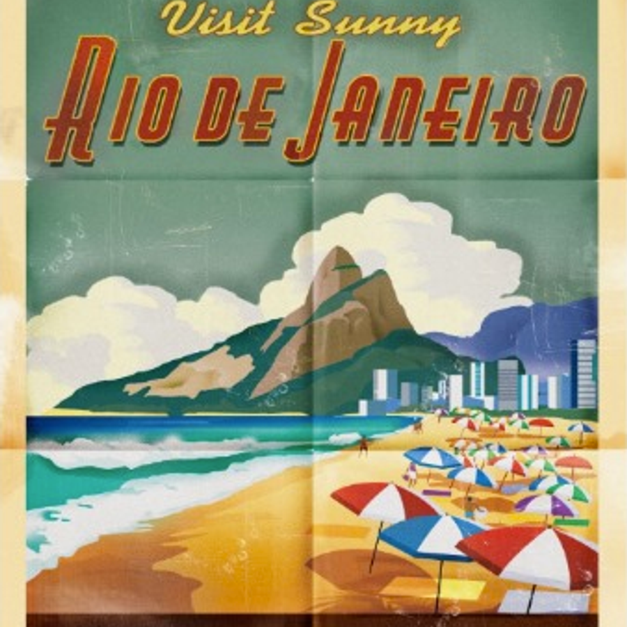 Brazil vintage. Бразилия плакат. Brazil Postcard Retro. Rio Postcard. Плакат Ипанема джаз.