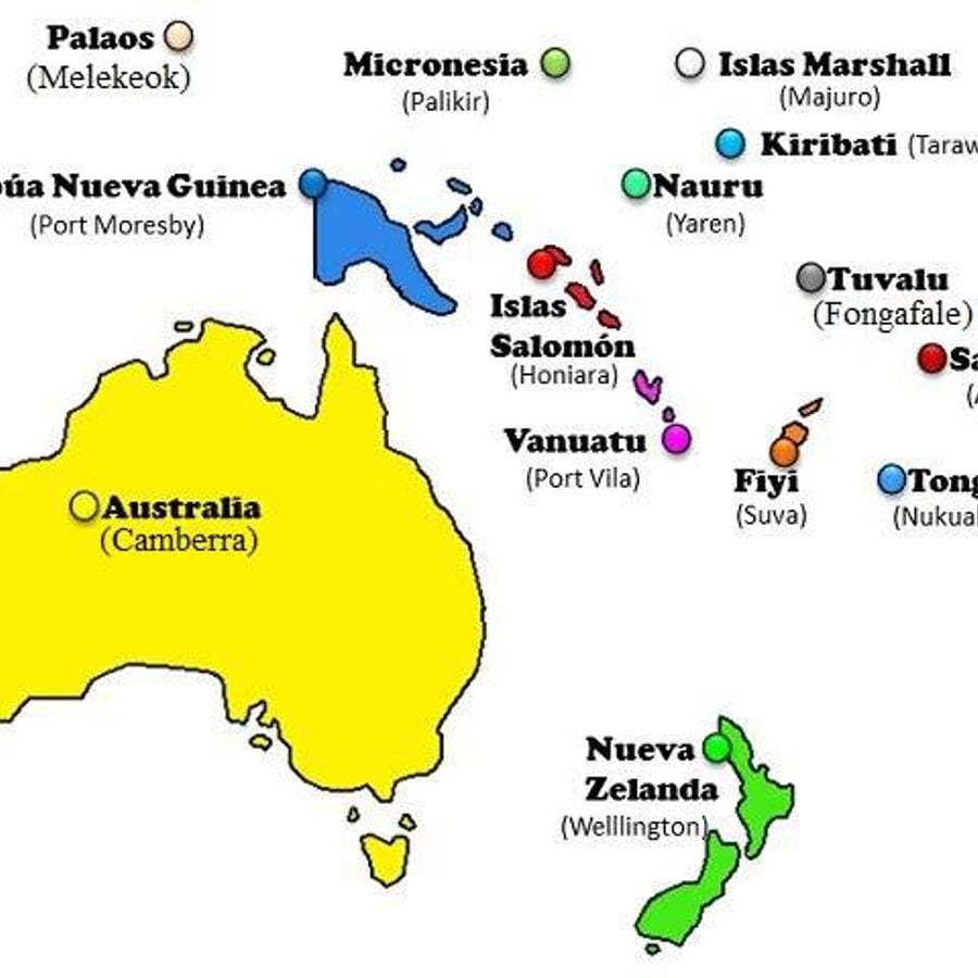 Региональное деление Океании