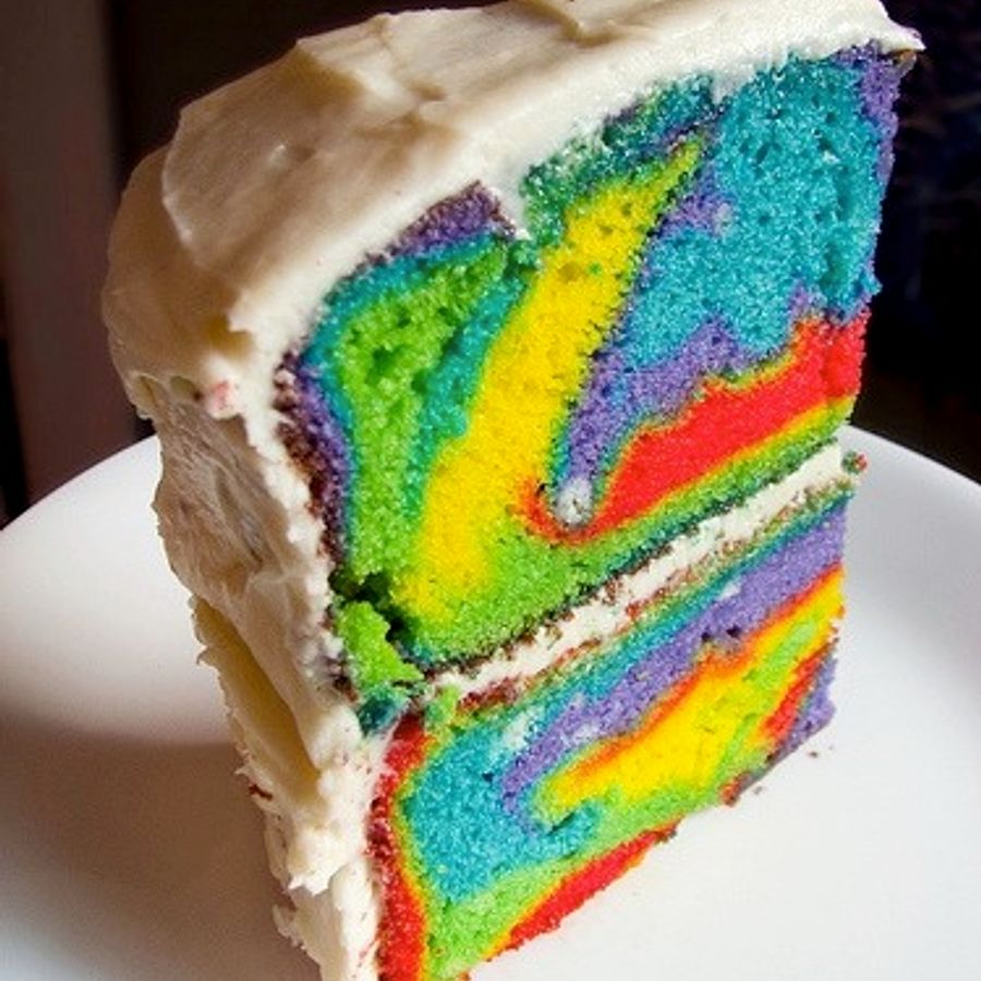 Цветной торт фото
