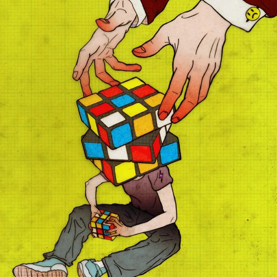 Человек кубик рубик