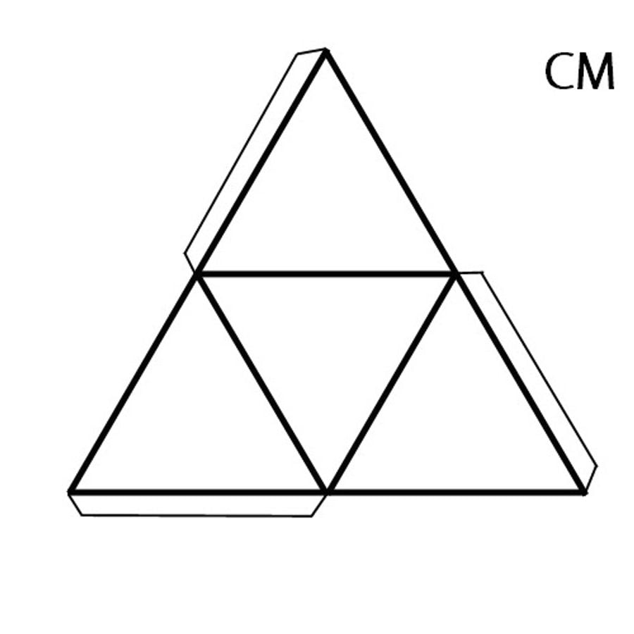 Трафарет треугольника объемного